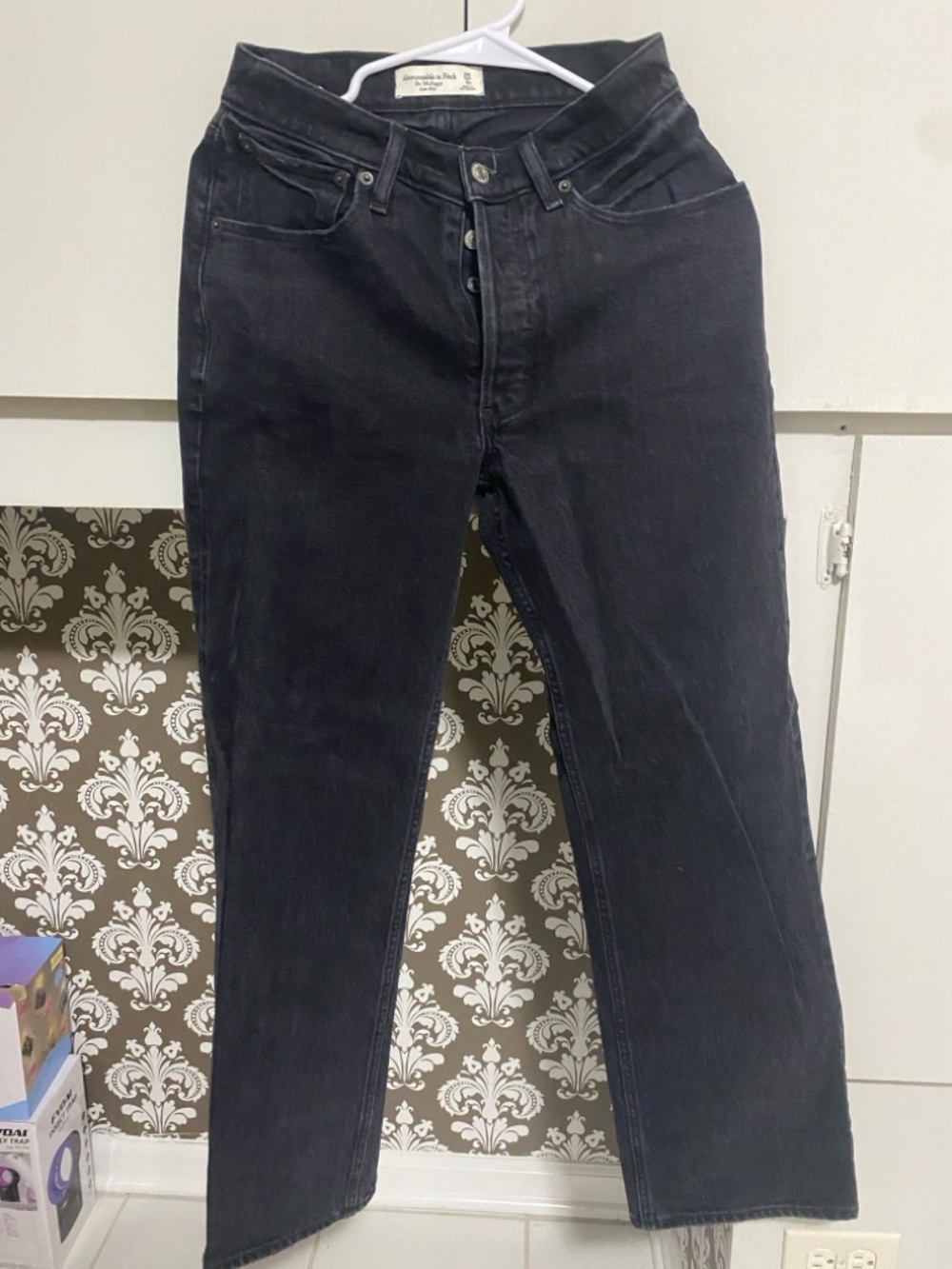 Abercrombie & Fitch Black 90s baggy Low Rise Jeans